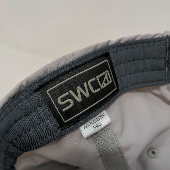 SWCO Men's Snapback Hat Gray Adjustable Embroidered Fishing Lure Logo Nylon - Picture 8 of 9